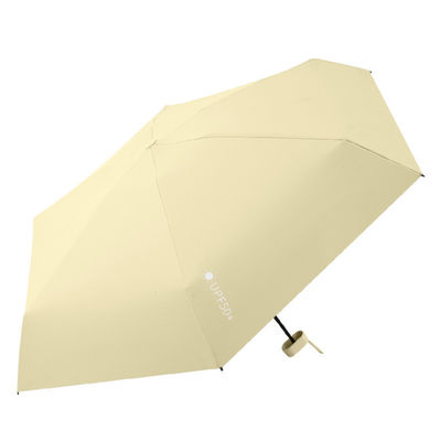 Ultra Pequeno Mini guarda-chuva de sol com punho de plástico revestido de ouro 88cm de diâmetro aberto