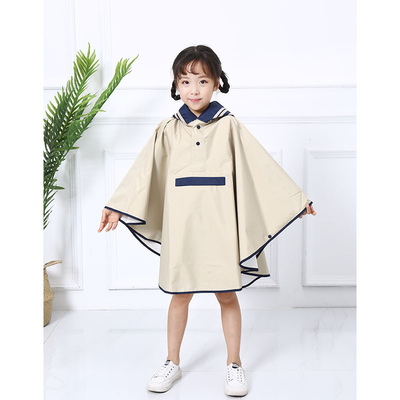Alunos do jardim de infância equipamento de chuva casaco de chuva infantil com saco escolar poncho de desenhos animados fofinho