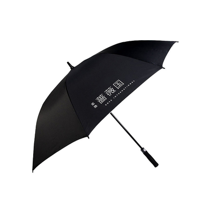 Regalo personalizado guarda-chuva de cola de prata reta com semi-automático aberto e aberto Diâmetro 90cm