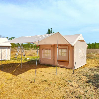 Tenda inflável de tecido de Oxford para turistas de grande cabine de lona para acampamento familiar ao ar livre
