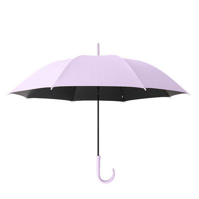 Simples e Prático Customizado 190T Pongee Tecido guarda-chuva com design de alça longa
