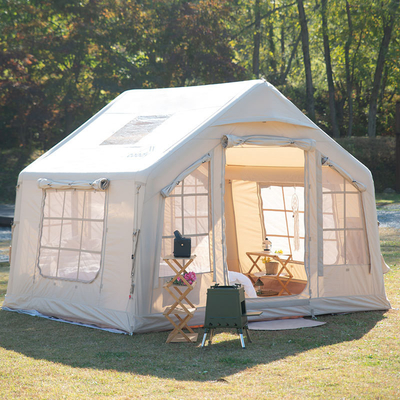 Large Canvas Glamping Cabin Tent Awnings e Suit Incluído para Spacious Outdoor Living