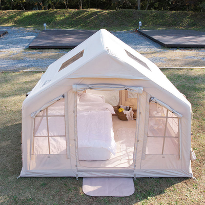 Large Canvas Glamping Cabin Tent Awnings e Suit Incluído para Spacious Outdoor Living