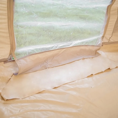 Acampamento ao ar livre Tenda de túnel de inflação de ar familiar com bomba em design portátil branco