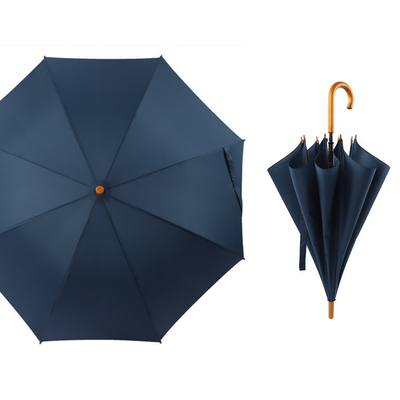 Um guarda-chuva de 8 costelas com marca de empresa personalizada e tecido Pongee 190T