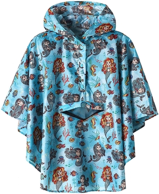 Manteiga de chuva de poliéster Cartoon Meninos e meninas bonitos Excursão escolar Roupas de chuva com saco Bit Poncho