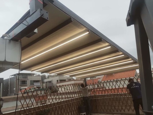 Operação de controle remoto Canopy elétrico para grandes inundações Sala de tenda móvel de armazenamento