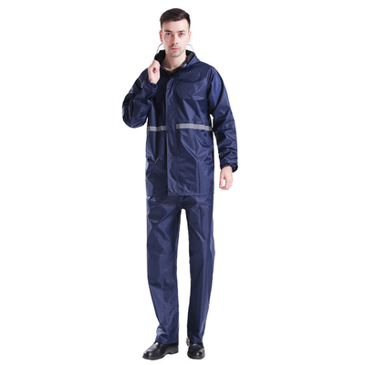 Camisa de chuva e calças de chuva personalizadas com corpo reflector duplo de espessura