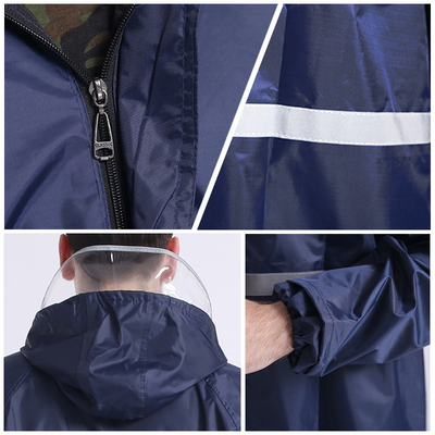 Camisa de chuva e calças de chuva personalizadas com corpo reflector duplo de espessura