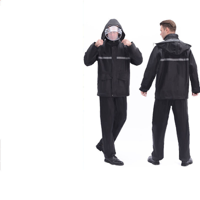 Camisa de chuva e calças de chuva personalizadas com corpo reflector duplo de espessura