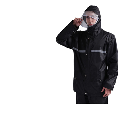 Camisa de chuva e calças de chuva personalizadas com corpo reflector duplo de espessura