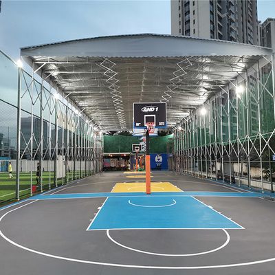Impressão personalizada Tarpaulin Outdoor Push-Pull Shed Telescopic Awning Fabricantes
