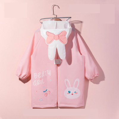 Meninas Jardim de Infância Largo Pantalão de chuva de borda com lindo desenho animado de coelho Design material EVA