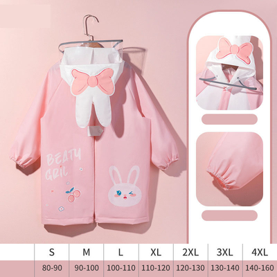 Meninas Jardim de Infância Largo Pantalão de chuva de borda com lindo desenho animado de coelho Design material EVA