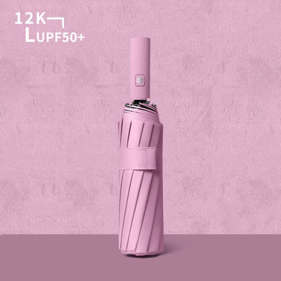 Paraguas automáticos dobráveis com função dupla de proteção solar e chuva