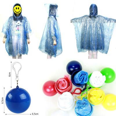 Rainwear Pacote de chuva Bola para pessoas Produtos de viagem Rain Cover lindo casaco de chuva