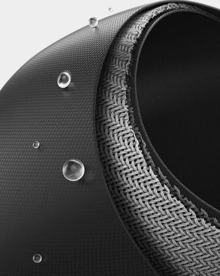 Um guarda-chuva de fibra de vidro leve com impressões personalizadas e abertura automática reta