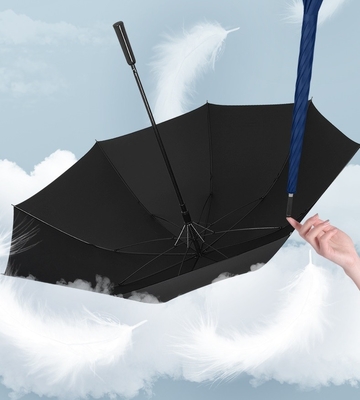 Presente de negócios guarda-chuva reta com impressões personalizadas e material leve de fibra de carbono