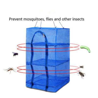 Rede de secagem de nós duplos de mosquito de mosca solar dobrável para proteção contra insetos e sol