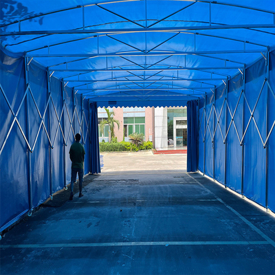 Tenda dobrável exterior retrátil para armazenamento de grande comprimento claro e impressão personalizada