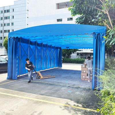 Tenda dobrável exterior retrátil para armazenamento de grande comprimento claro e impressão personalizada