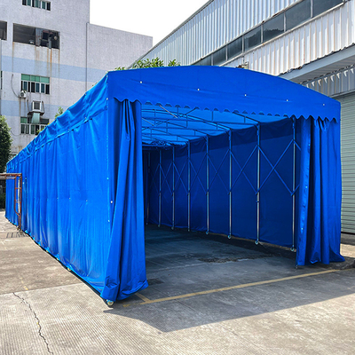Tenda dobrável exterior retrátil para armazenamento de grande comprimento claro e impressão personalizada
