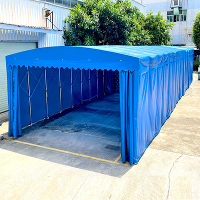 Tenda dobrável exterior retrátil para armazenamento de grande comprimento claro e impressão personalizada