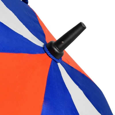 Um guarda-chuva de golfe personalizado de 30 polegadas com impressões de logotipo de marca e camadas duplas