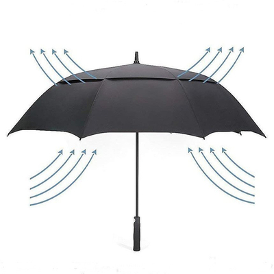 Logotipo personalizado Double Canopy Golf Umbrella 130cm Diâmetro aberto para publicidade e presentes