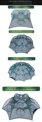 Redes de pesca portáteis armadilhas de isca para lançamento manual com malha de 3 mm e dobra de 65 cm