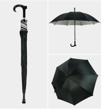 108 cm de diâmetro aberto, guarda-chuva recta, bastão de caminhada com padrão refletor.