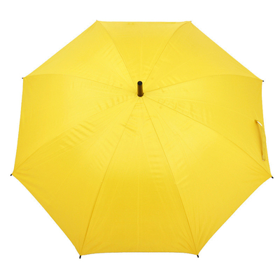 Cor personalizada Logotipo amarelo brilhante RPET guarda-chuva de golfe para atividades ao ar livre