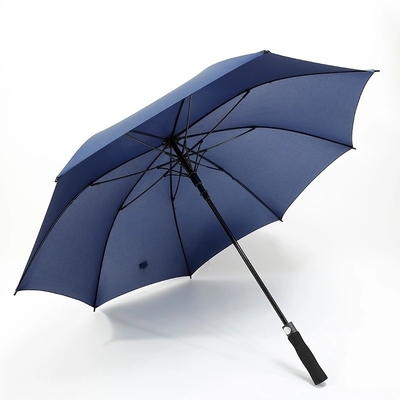 Cor personalizada Logotipo amarelo brilhante RPET guarda-chuva de golfe para atividades ao ar livre