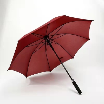 Cor personalizada Logotipo amarelo brilhante RPET guarda-chuva de golfe para atividades ao ar livre