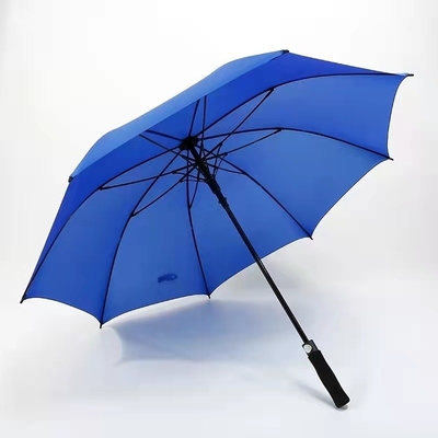 Cor personalizada Logotipo amarelo brilhante RPET guarda-chuva de golfe para atividades ao ar livre