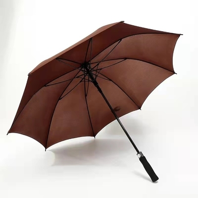 Cor personalizada Logotipo amarelo brilhante RPET guarda-chuva de golfe para atividades ao ar livre