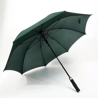 Cor personalizada Logotipo amarelo brilhante RPET guarda-chuva de golfe para atividades ao ar livre