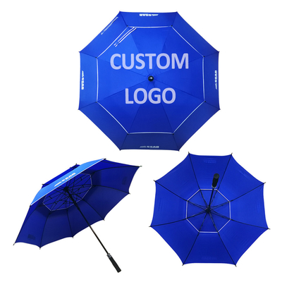 Impressões personalizadas de logotipo Sublimação Guarda-chuva de golfe Personalidade Guarda-chuva de automóvel para promoções