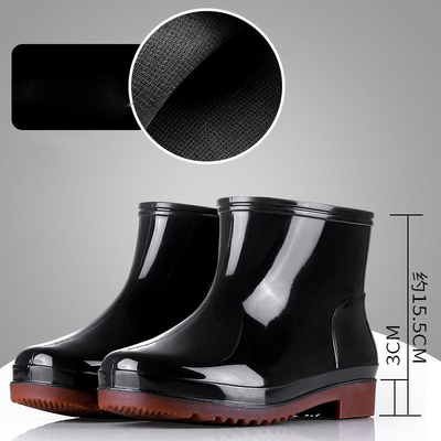 Botas de chuva de tubo alto para homens feitas de plástico em cor personalizada e material durável