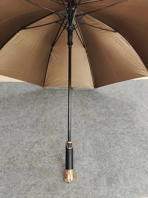 Gráficos personalizados de guarda-chuva aberta automática recoberta de ouro e preto para presentes de negócios