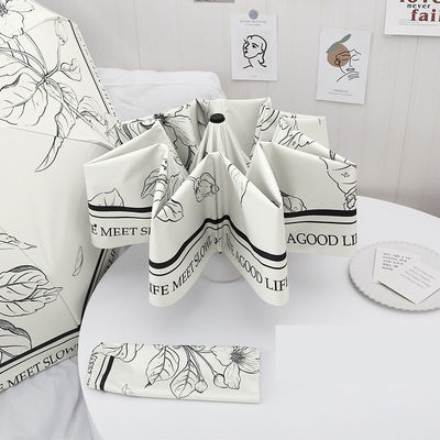 Dual Função Paraguas Francês para Mulheres Automático Dobrável Protetor Solar e Proteção da Chuva