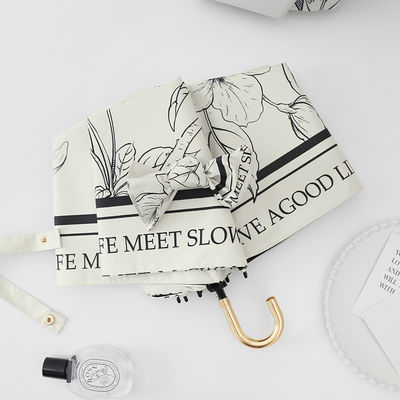 Dual Função Paraguas Francês para Mulheres Automático Dobrável Protetor Solar e Proteção da Chuva