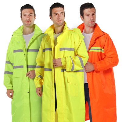 Fluorescente Verde Saúde Exterior Camisa de chuva para serviço de trânsito e controle de inundações