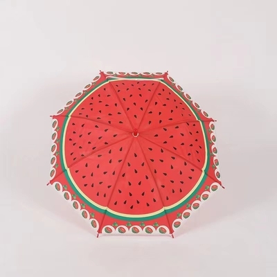 Mão curva Frutas retas Impressão guarda-chuva infantil Design criativo para presente infantil
