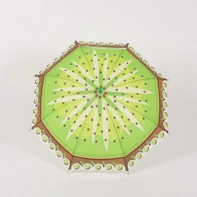Mão curva Frutas retas Impressão guarda-chuva infantil Design criativo para presente infantil