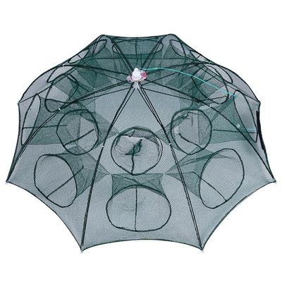 Rede de guarda-chuva de gaiolas de peixe dobrável de vários ângulos para gaiolas de camarão de plástico/metal por rede
