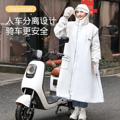 Poncho de veículo elétrico de espessamento de casaco de chuva longo e transparente para motoristas do sexo feminino