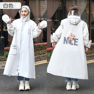 Poncho de veículo elétrico de espessamento de casaco de chuva longo e transparente para motoristas do sexo feminino