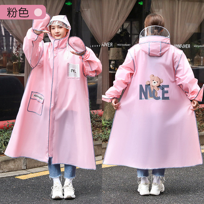 Poncho de veículo elétrico de espessamento de casaco de chuva longo e transparente para motoristas do sexo feminino