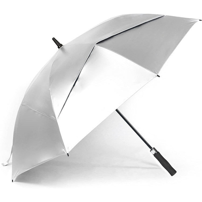 Um guarda-chuva de golfe de camada dupla A mais recente invenção de prata de titânio para fornecimento transfronteiriço